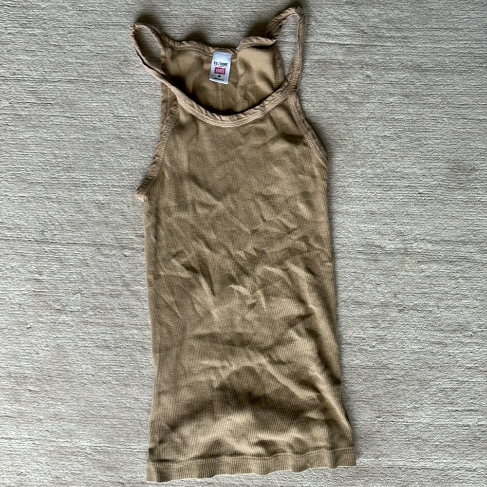Re/Done X Hanes Ribbed tank
